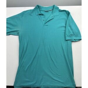 Vintage‎ 90s Levis Polo Shirt Men's XLTall Teal Green Short Sleeve Embroidered
